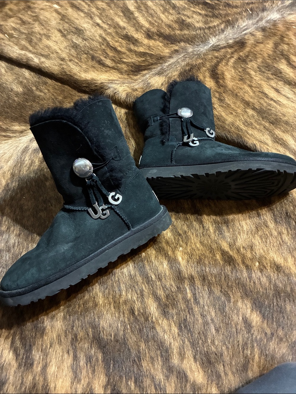 Ugg boots with charms in size 8
